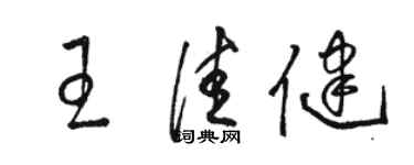 骆恒光王佳健草书个性签名怎么写