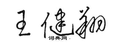 骆恒光王健翔草书个性签名怎么写