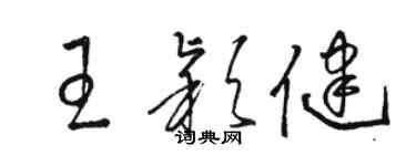 骆恒光王颖健草书个性签名怎么写