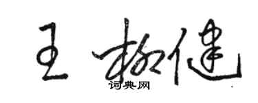 骆恒光王柳健草书个性签名怎么写