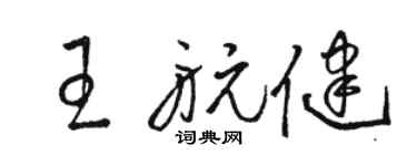 骆恒光王航健草书个性签名怎么写