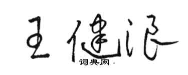 骆恒光王健浪草书个性签名怎么写