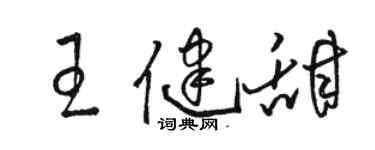 骆恒光王健甜草书个性签名怎么写