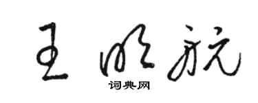 骆恒光王明航草书个性签名怎么写