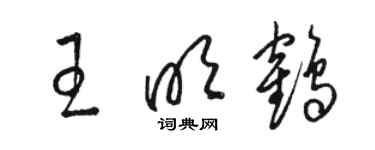 骆恒光王明鹤草书个性签名怎么写