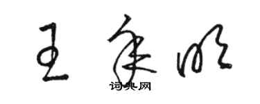 骆恒光王年明草书个性签名怎么写