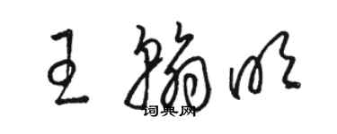 骆恒光王翰明草书个性签名怎么写