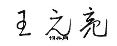 骆恒光王元亮草书个性签名怎么写