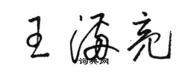 骆恒光王满亮草书个性签名怎么写