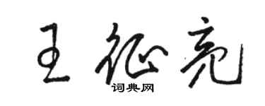 骆恒光王征亮草书个性签名怎么写