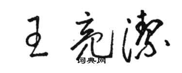 骆恒光王亮洁草书个性签名怎么写