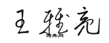 骆恒光王雅亮草书个性签名怎么写