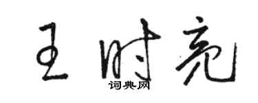 骆恒光王时亮草书个性签名怎么写