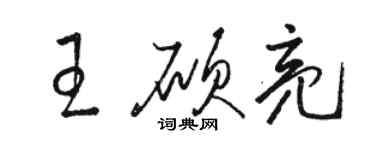 骆恒光王硕亮草书个性签名怎么写