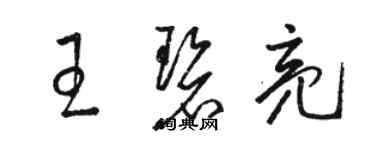 骆恒光王碧亮草书个性签名怎么写