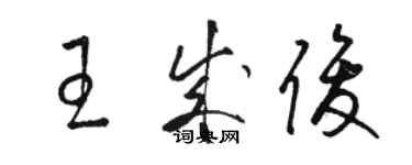 骆恒光王成俊草书个性签名怎么写