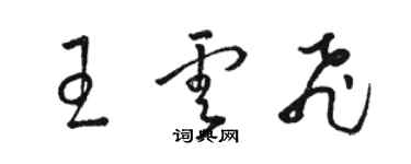 骆恒光王云飞草书个性签名怎么写