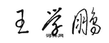 骆恒光王学鹏草书个性签名怎么写