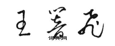 骆恒光王响飞草书个性签名怎么写