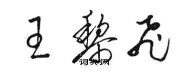骆恒光王黎飞草书个性签名怎么写