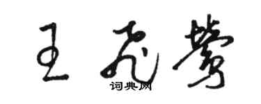 骆恒光王飞莺草书个性签名怎么写