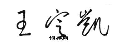骆恒光王定凯草书个性签名怎么写
