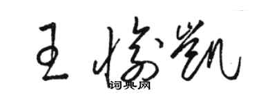 骆恒光王愉凯草书个性签名怎么写