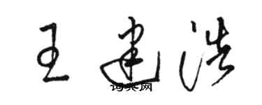 骆恒光王建浩草书个性签名怎么写