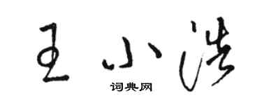 骆恒光王小浩草书个性签名怎么写