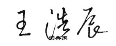 骆恒光王浩辰草书个性签名怎么写