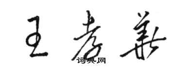 骆恒光王孝华草书个性签名怎么写