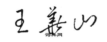 骆恒光王华山草书个性签名怎么写
