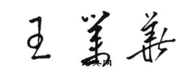 骆恒光王业华草书个性签名怎么写