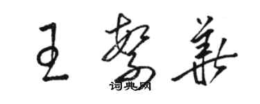 骆恒光王繁华草书个性签名怎么写