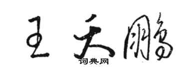骆恒光王夭鹏草书个性签名怎么写