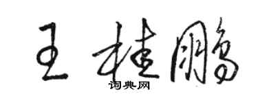 骆恒光王桂鹏草书个性签名怎么写