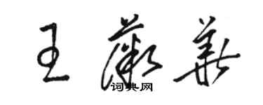 骆恒光王薇华草书个性签名怎么写