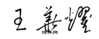 骆恒光王华耀草书个性签名怎么写