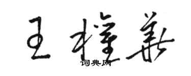 骆恒光王权华草书个性签名怎么写