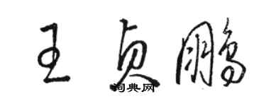 骆恒光王贞鹏草书个性签名怎么写