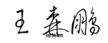 骆恒光王森鹏草书个性签名怎么写