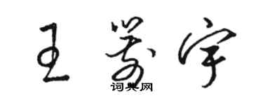 骆恒光王箭宇草书个性签名怎么写