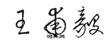 骆恒光王甫毅草书个性签名怎么写