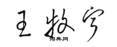 骆恒光王牧宁草书个性签名怎么写