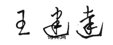 骆恒光王建达草书个性签名怎么写