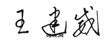 骆恒光王建威草书个性签名怎么写