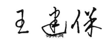 骆恒光王建保草书个性签名怎么写