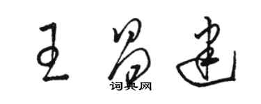 骆恒光王昌建草书个性签名怎么写