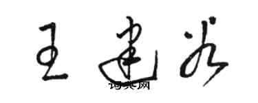 骆恒光王建谷草书个性签名怎么写