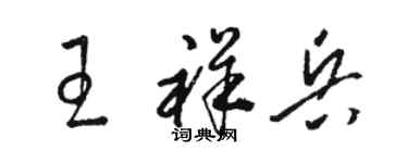 骆恒光王祥兵草书个性签名怎么写
